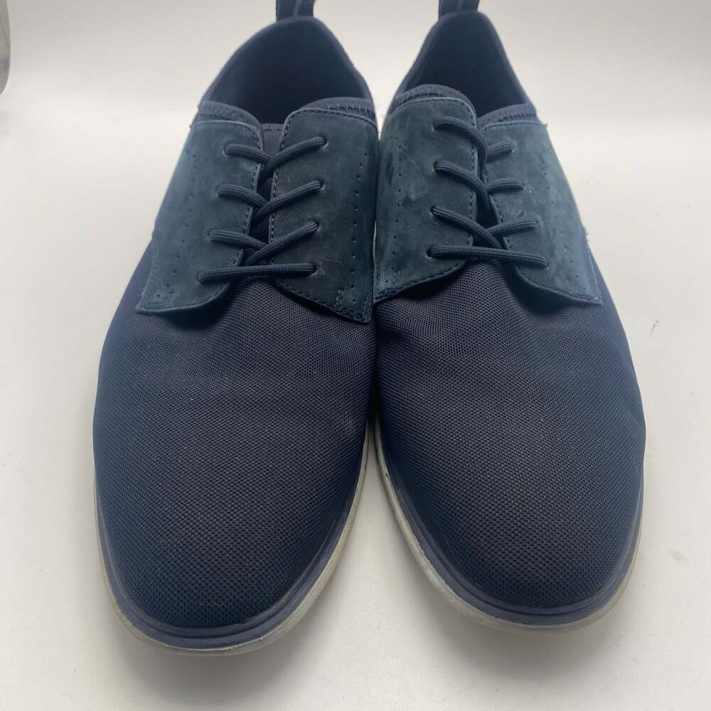 Aston Grey Veenweg Size 12 Navy Blue Leather Mesh Casual Shoes (DS1023)